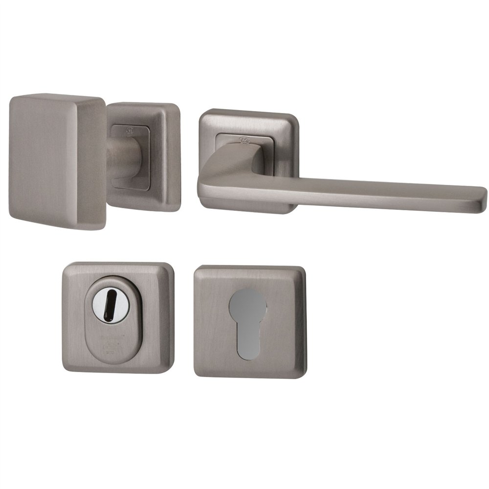 Voordeurset Charley/Zenith 3-delig linkswijzend - PVD Inox