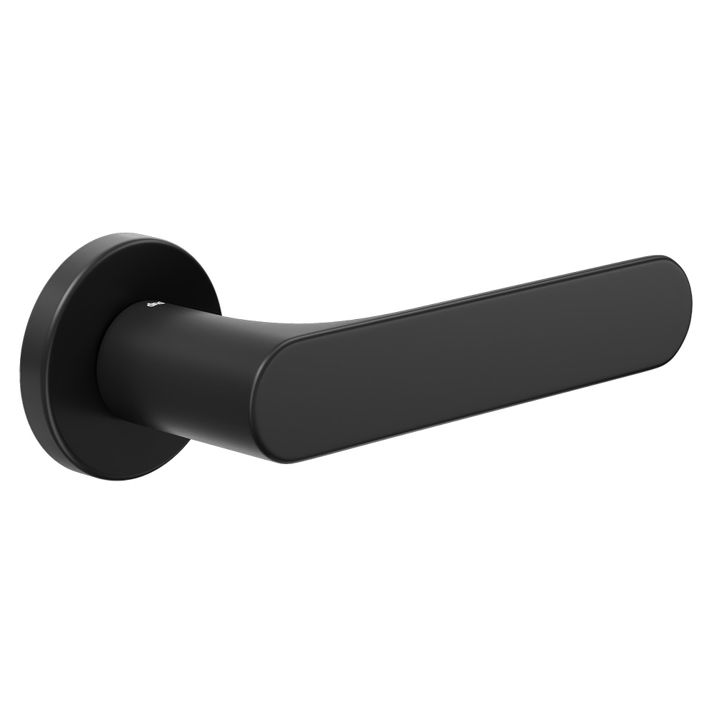 DND Spot deurkruk op rond rozet - mat zwart