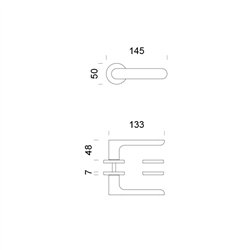 DND Spot deurkruk op rond rozet - mat zwart