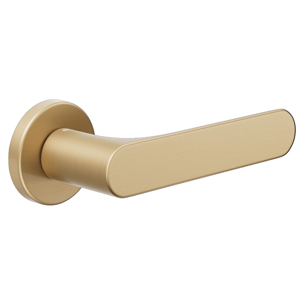 DND Spot deurkruk op rond rozet - satin gold