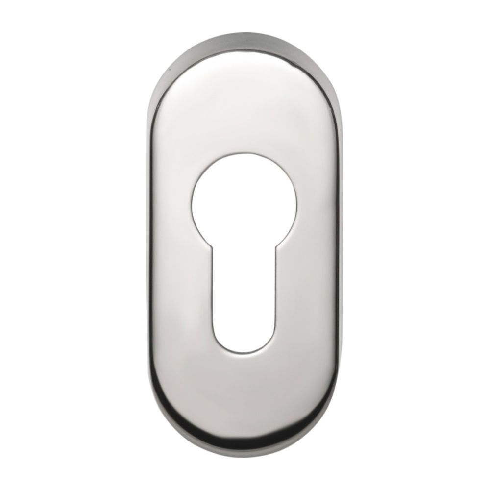 Cilinderplaatje BASICS LBY32 ovaal - gepolijst RVS