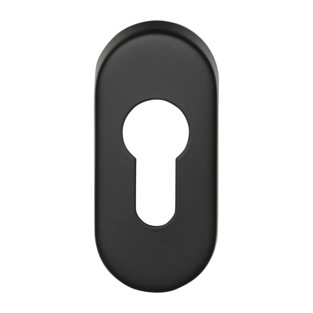 Cilinderplaatje BASICS LBY32 ovaal - mat zwart