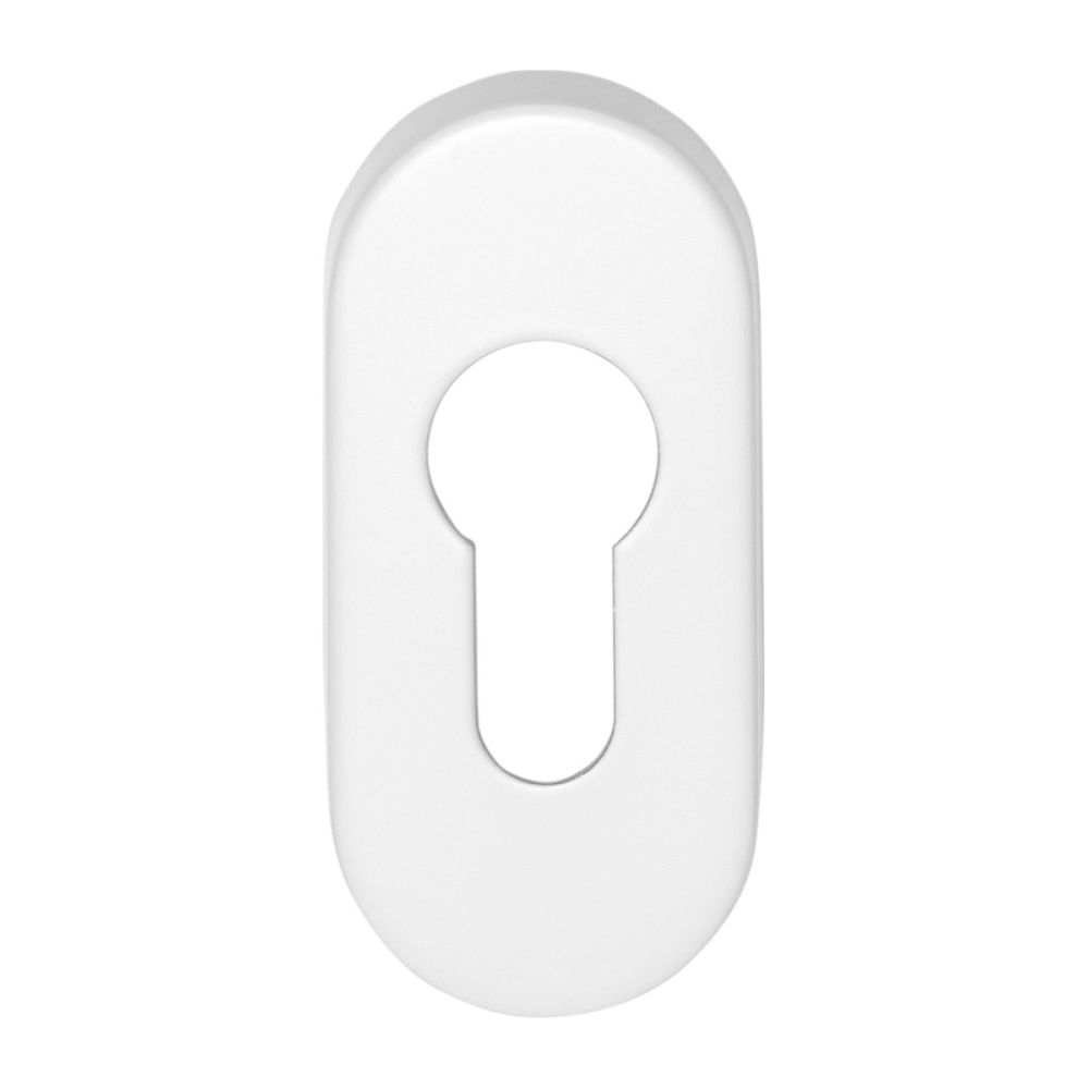 Cilinderplaatje BASICS LBY32 ovaal - wit