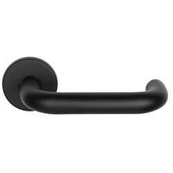 Deurkruk BASICS LB1-19 EN1906/3 geveerd op rozet - mat zwart