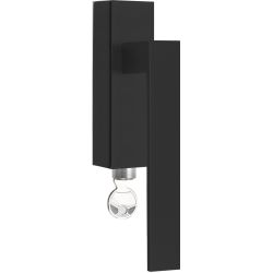 Draaikiepgarnituur SQUARE LSQ2-DKLOCK afsluitbaar rechtsdraaiend - mat zwart