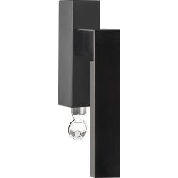 Draaikiepgarnituur SQUARE LSQ4-DKLOCK afsluitbaar rechtsdraaiend - PVD mat zwart