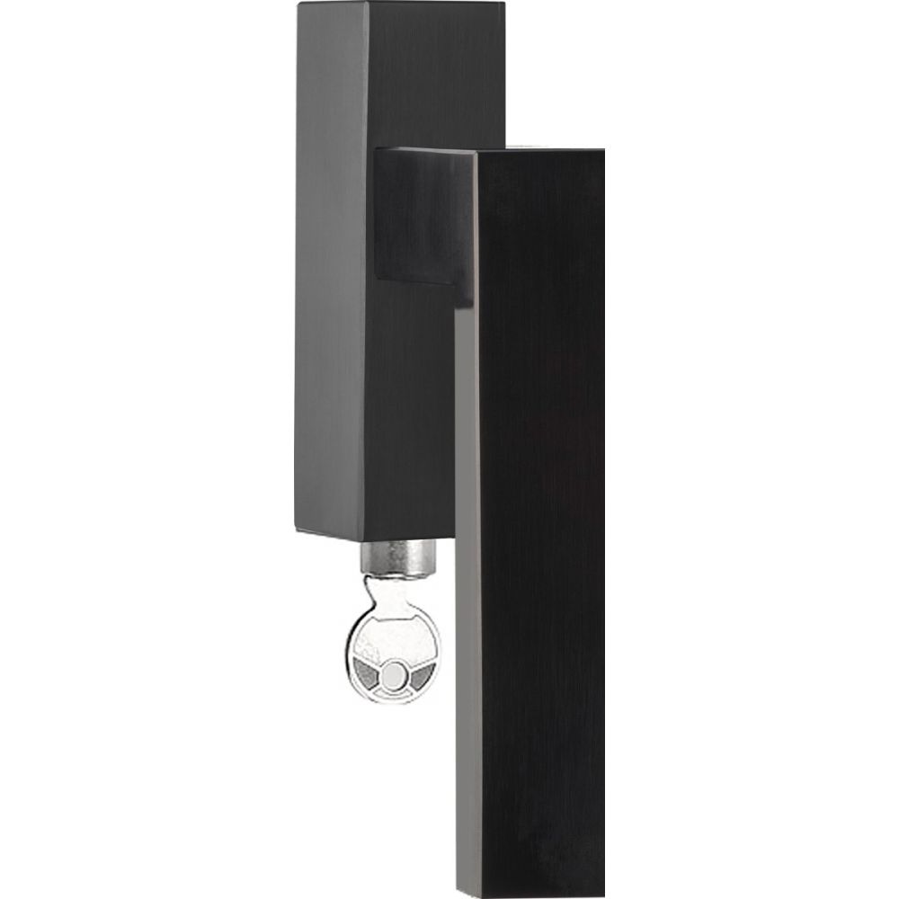 Draaikiepgarnituur SQUARE LSQ4-DKLOCK afsluitbaar rechtsdraaiend - PVD mat zwart