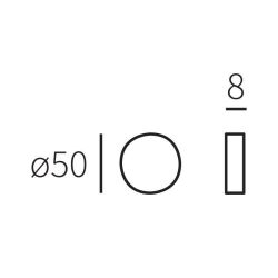 Tonda toilet-/badkamersluiting 8mm - nikkel