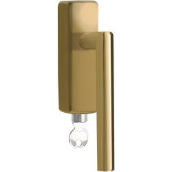 Draaikiepgarnituur BASICS LB2-DKLOCK-O afsluitbaar - PVD mat goud