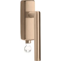 Draaikiepgarnituur BASICS LB2-DKLOCK-O afsluitbaar - PVD licht brons