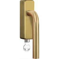 Draaikiepgarnituur BASICS LB3-DKLOCK-O afsluitbaar - PVD mat goud