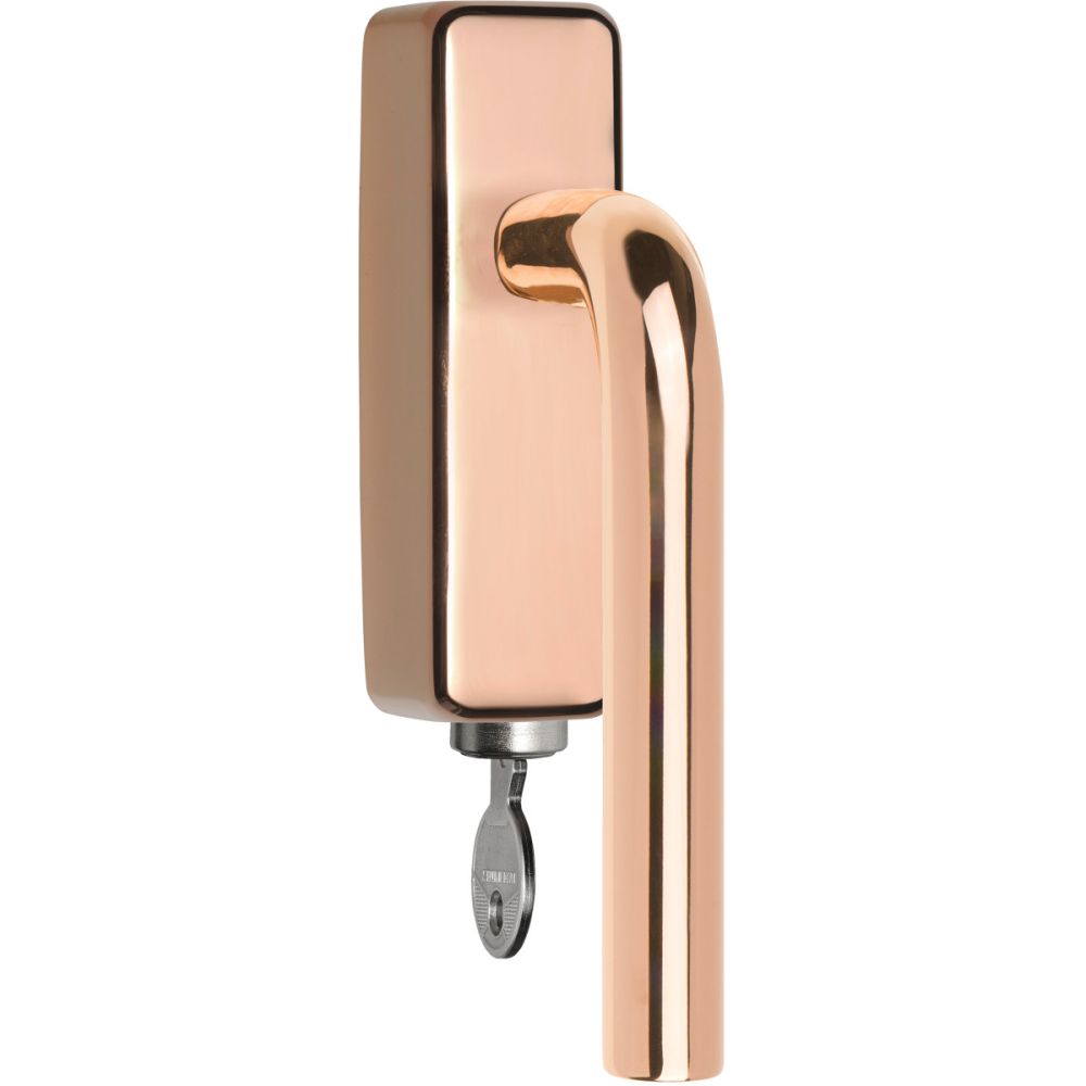 Draaikiepgarnituur BASICS LB3-DKLOCK-O afsluitbaar - PVD gepolijst koper