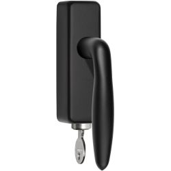 Draaikiepgarnituur BASICS LB18H-DKLOCK-O afsluitbaar - mat zwart