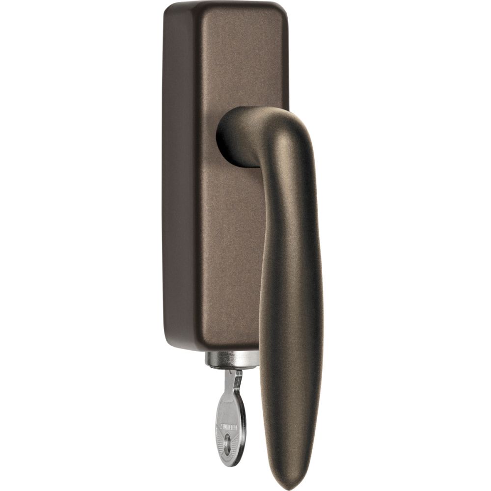 Draaikiepgarnituur BASICS LB18H-DKLOCK-O afsluitbaar - brons