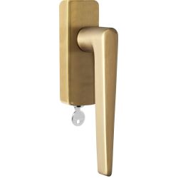 Draaikiepgarnituur BASICS LB21H-DKLOCK-O afsluitbaar - PVD mat goud