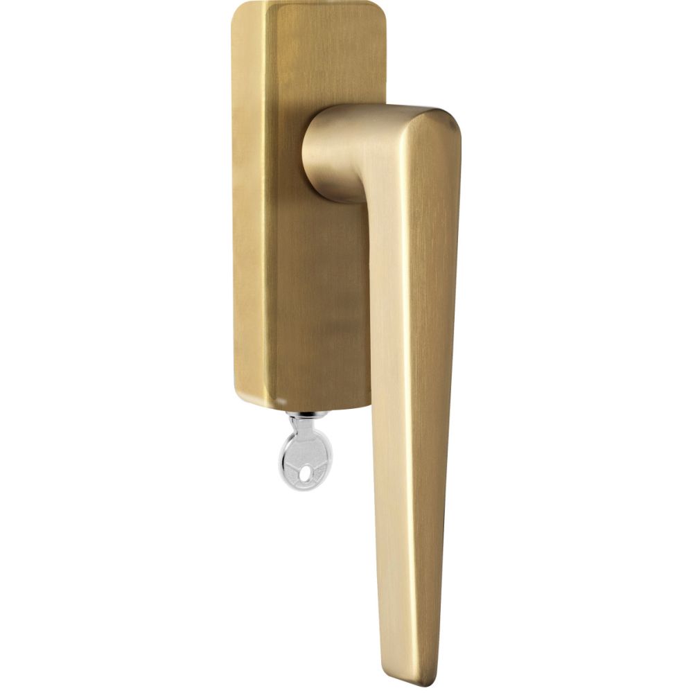 Draaikiepgarnituur BASICS LB21H-DKLOCK-O afsluitbaar - PVD mat goud