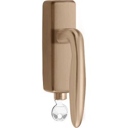 Draaikiepgarnituur BASICS LB21H-DKLOCK-O afsluitbaar - PVD licht brons