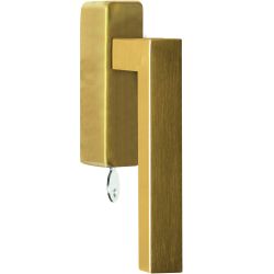 Draaikiepgarnituur BASICS BSQ1-DKLOCK-O afsluitbaar - PVD mat goud