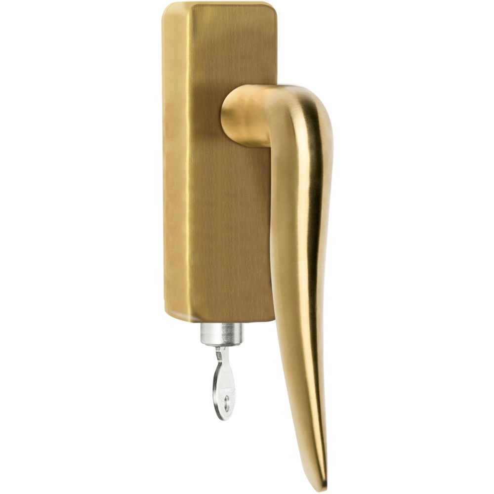 Draaikiepgarnituur BASICS LB20-DKLOCK-O afsluitbaar rechtsdraaiend - PVD mat goud