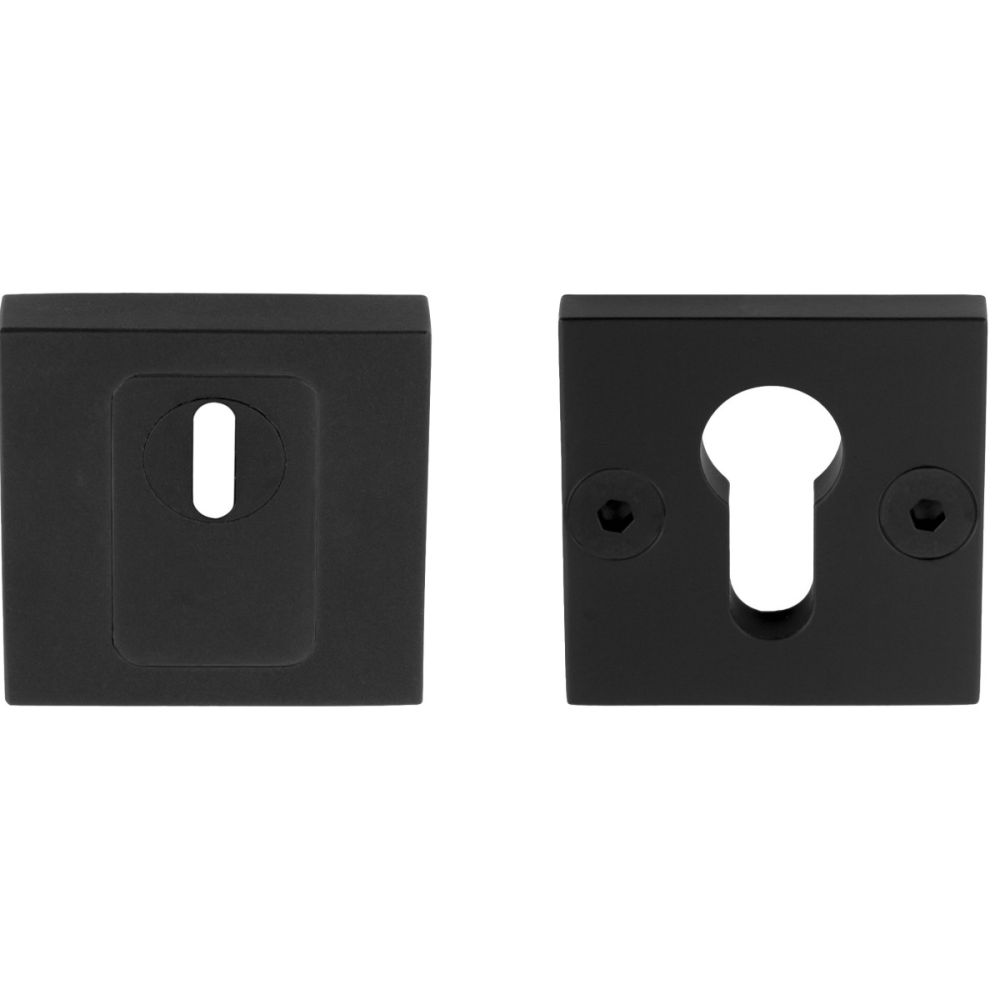 Formani Square massieve veiligheidscilinderrozet LSQVEIL-KT met kerntrekbeveiliging SKG*** - mat zwart