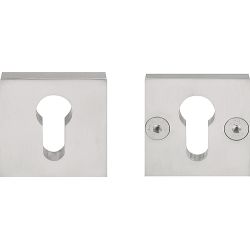 Formani Square massieve veiligheidscilinderrozet LSQVEIL-C-KT met kerntrekbeveiliging SKG*** - PVD RVS geborsteld