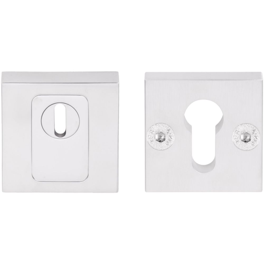 Formani Square massieve veiligheidscilinderrozet LSQVEIL-KT met kerntrekbeveiliging SKG*** - RVS gepolijst