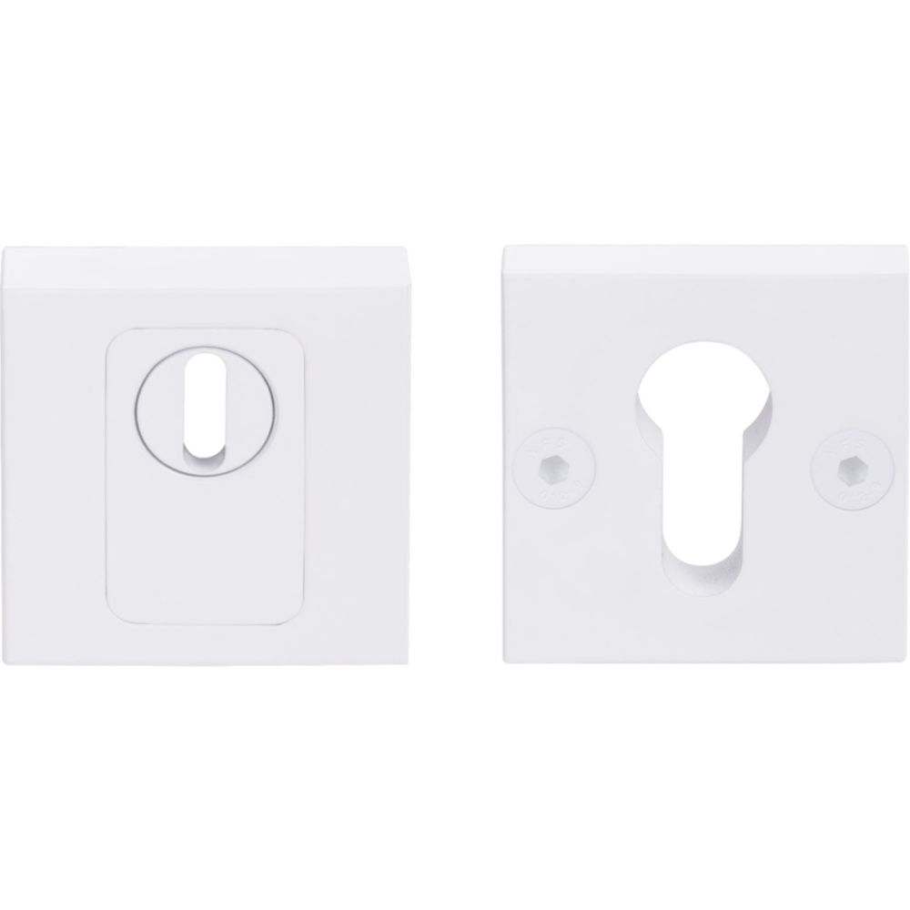 Formani Square massieve veiligheidscilinderrozet LSQVEIL-KT met kerntrekbeveiliging SKG*** - wit