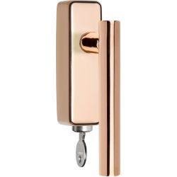 Draaikiepgarnituur BASICS LB7-DKLOCK-O afsluitbaar - PVD gepolijst koper