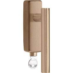 Draaikiepgarnituur BASICS LB7-DKLOCK-O afsluitbaar - PVD licht brons