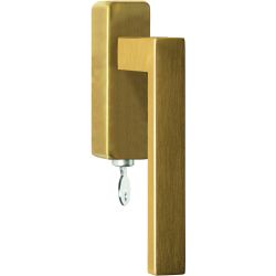 Draaikiepgarnituur BASICS BSQ2-DKLOCK-O afsluitbaar - PVD mat goud