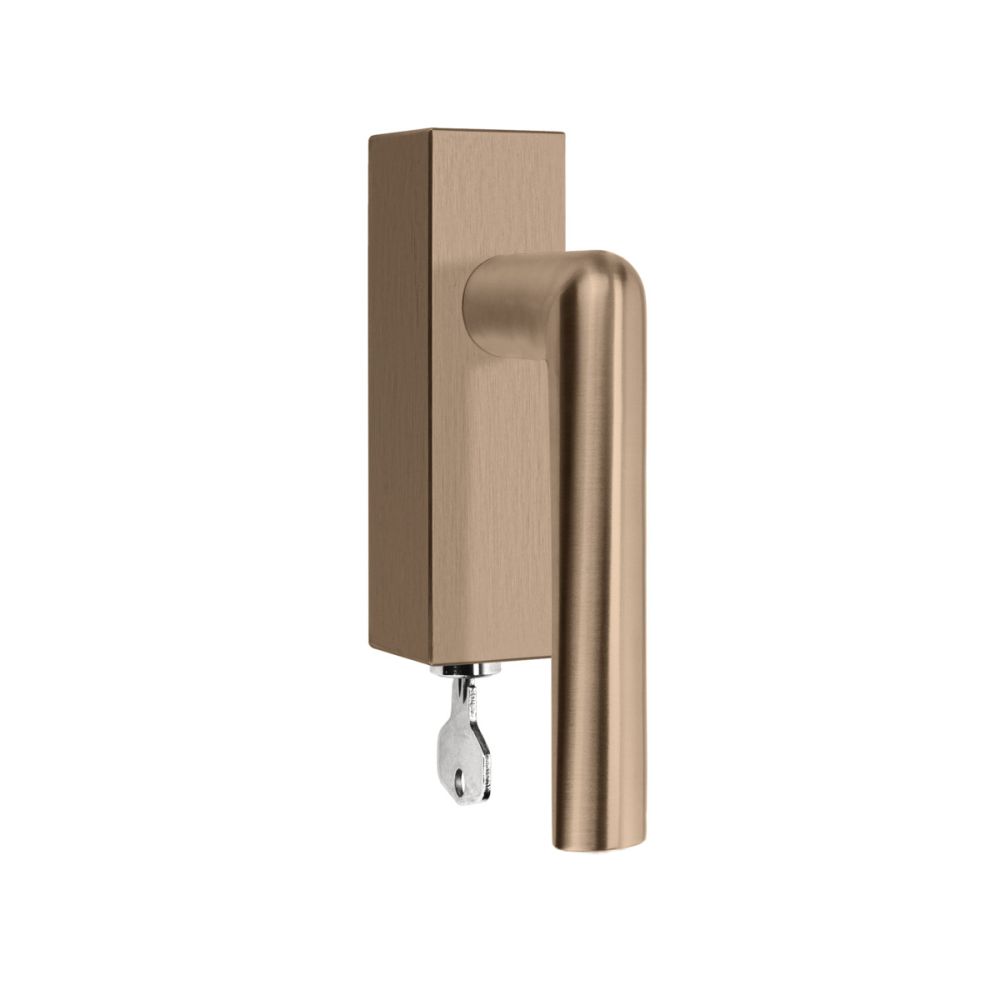 Draaikiepgarnituur afsluitbaar Piet Boon INC PBI100-DKLOCK linkswijzend - PVD licht brons