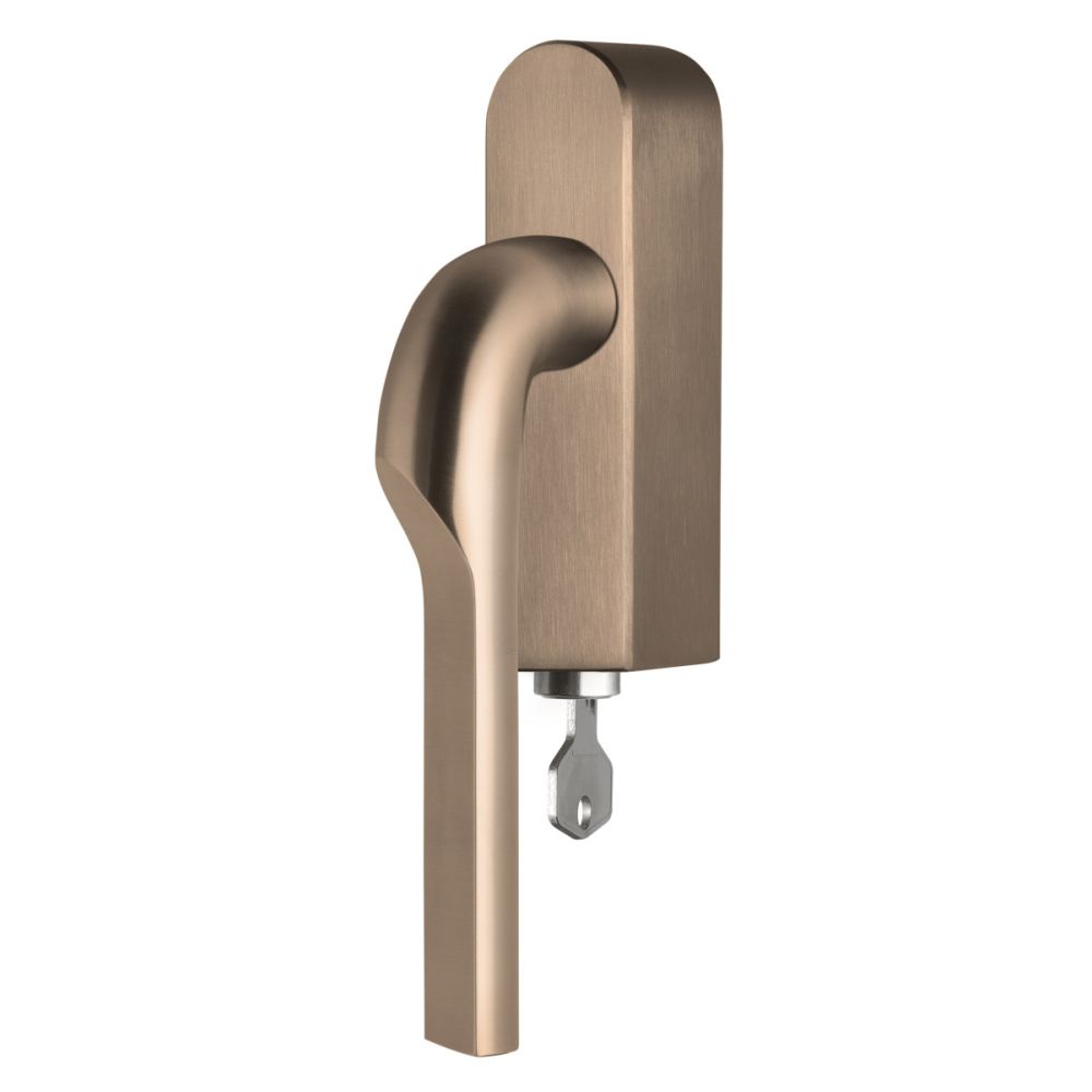 Rivio by Gensler GL100-DKLOCK-O draaikiepgarnituur afsluitbaar rechtsdraaiend - PVD licht brons