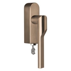 Rivio by Gensler GL101-DKLOCK-O draaikiepgarnituur afsluitbaar linksdraaiend - PVD licht brons