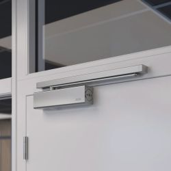 AXA 7509 deurdranger met glijarm sluitkracht 1-4 - aluminiumgrijs