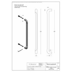 Rivio by Gensler GL500 NP greep inclusief niet-doorgaande bevestiging - brons