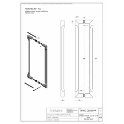 Rivio by Gensler GL501 PA set grepen inclusief paarsgewijze bevestiging - brons