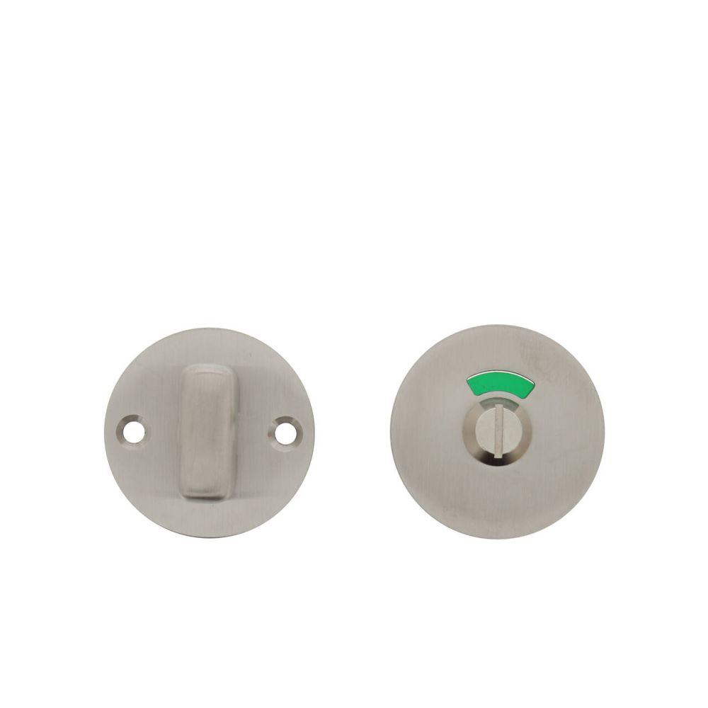 P+E Rozet toilet-/badkamersluiting rond ø53x2mm met 8mm stift rvs geborsteld