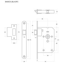 Formani Basics LBLASFC loopdeurslot afgerond - PVD mat zwart/PVD gunmetal
