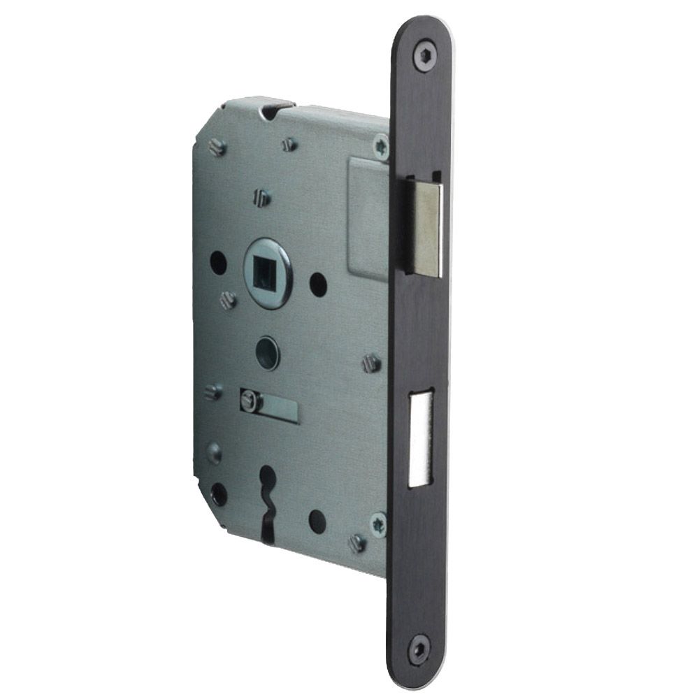 Formani Basics LBLAN56 klavier/sleutel dag en nachtslot afgerond - PVD mat zwart/PVD gunmetal