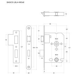 Formani Basics LBLAW63x8 badkamer/toiletslot 63/8mm afgerond - mat zwart