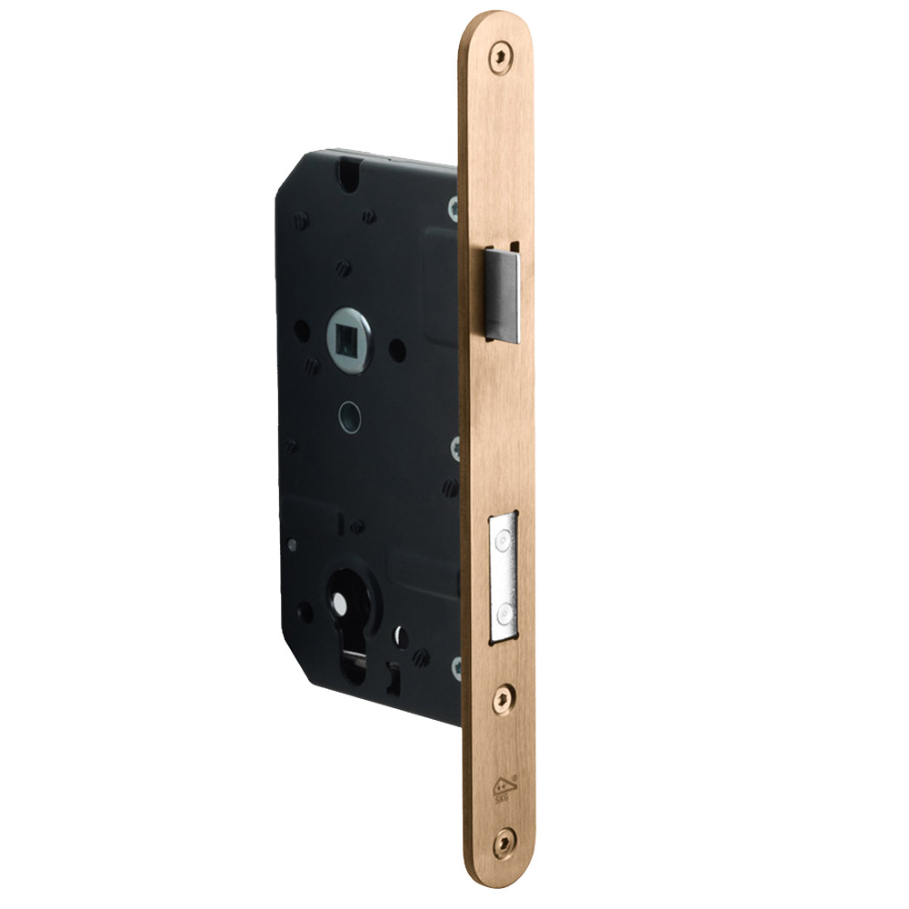 Formani Basics LBLSAY55 veiligheidsslot voor buitendeuren profielcilindergat 72mm SKG** afgerond - PVD licht brons