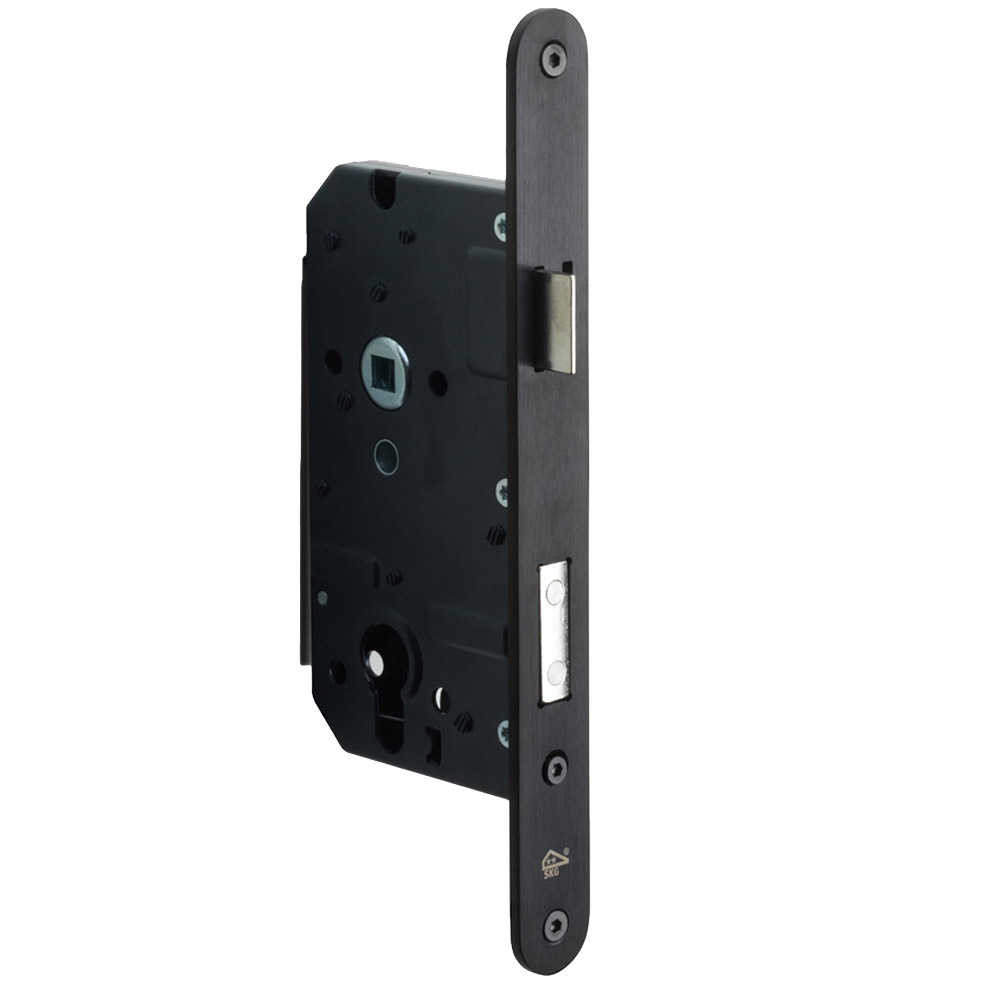 Formani Basics LBLSAY72 veiligheidsslot voor buitendeuren profielcilindergat 72mm SKG** afgerond - PVD mat zwart/PVD gunmetal
