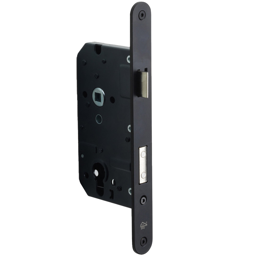 Formani Basics LBLSAY72 veiligheidsslot voor buitendeuren profielcilindergat 72mm SKG** afgerond - mat zwart