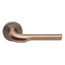 Deurkruk Rivio by Gensler GL100-G deurkruk geveerd op rozet - PVD licht brons