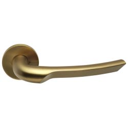 Deurkruk Rivio by Gensler GL102-G deurkruk geveerd op rozet - PVD mat goud