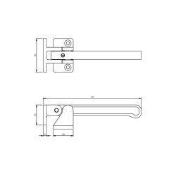 Intersteel SKG kierstandhouder Curve naar buitendraaiend - RVS