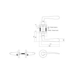 Intersteel Deurkruk Zaia op rozet ø51x5mm - grijs