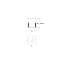 Intersteel Rozet met sleutelgat ø51x5mm - messing mat titaan PVD