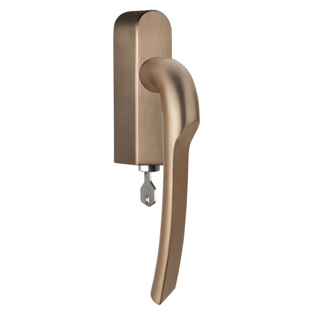 Formani Rivio by Gensler GL102-DKLOCK-O draaikiepgarnituur afsluitbaar linksdraaiend - PVD licht brons