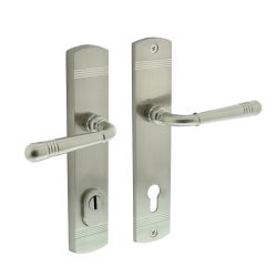 Intersteel achterdeurbeslag Helena PC92mm met kerntrekbeveiliging - nikkel mat